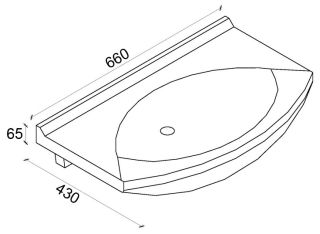 Мебельная раковина Dreja Лагуна 65см белый 00000000961